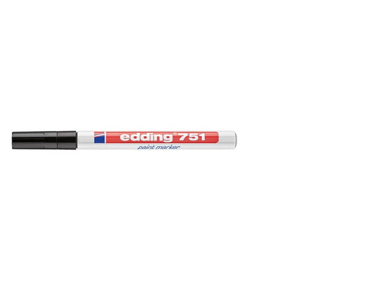 Marcatore a vernice edding 751 punta conica 1-2 mm nero 4-751001