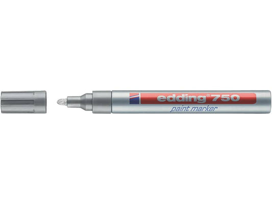 Marcatore a vernice edding 750 punta conica 2-4 mm argento 4-750054