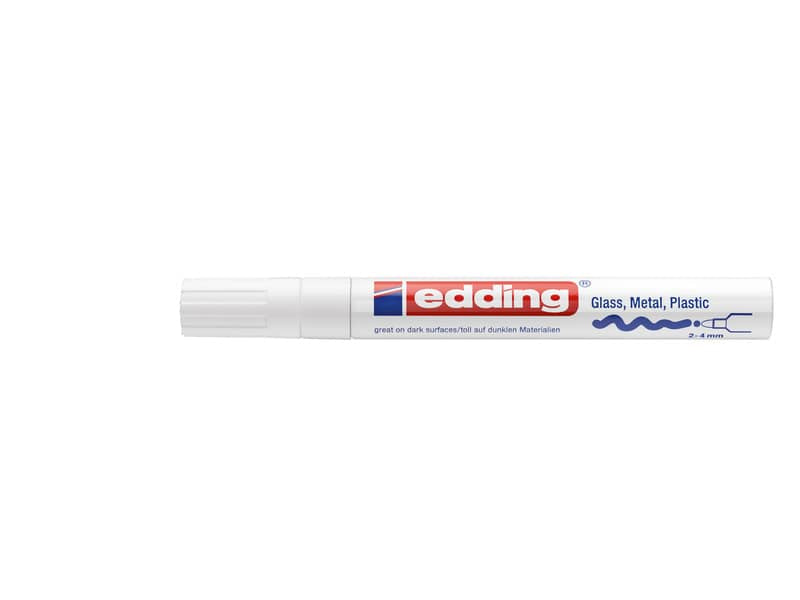 Marcatore a vernice edding 750 punta conica 2-4 mm bianco 4-750049