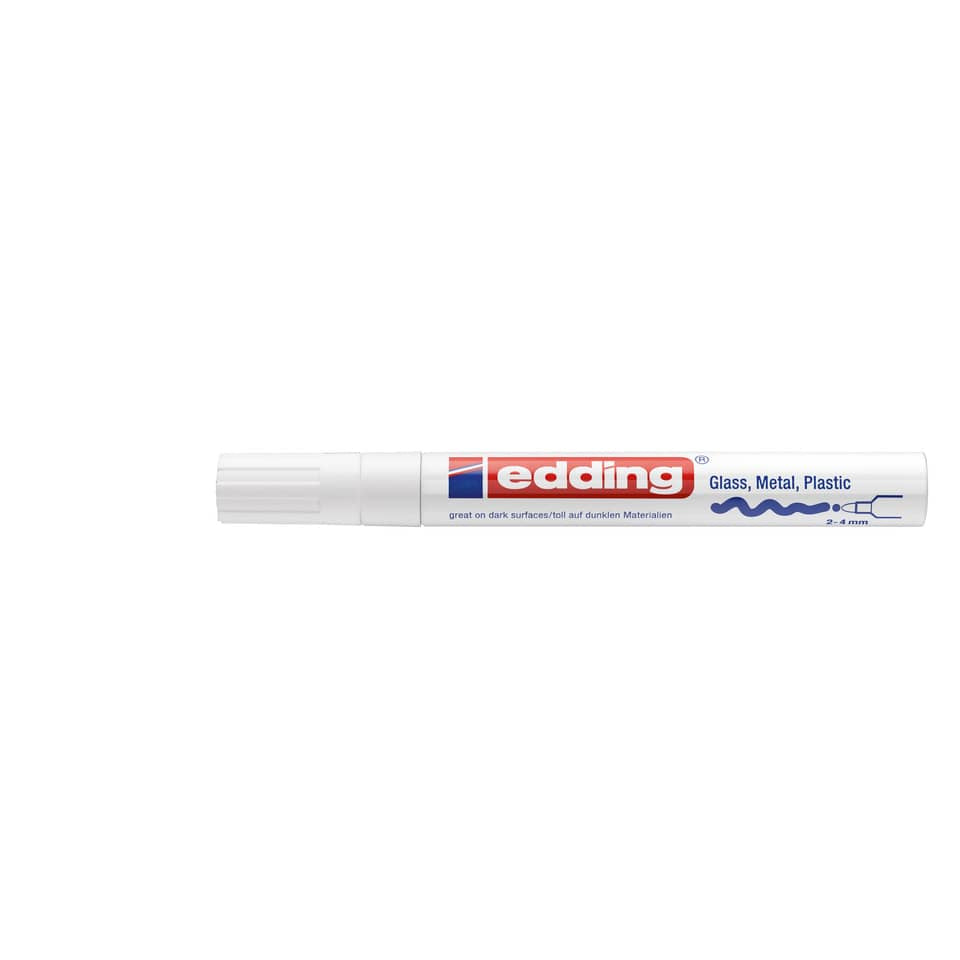 Marcatore a vernice edding 750 punta conica 2-4 mm bianco 4-750049