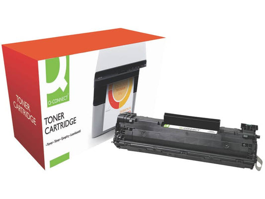 Toner Q-Connect compatibile con HP CB436A nero KF14573