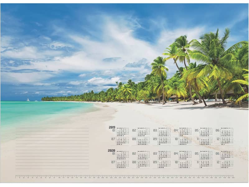 Blocco calendario DURABLE 570x410 mm 25 ff stampa a fantasia spiaggia tropicale 732115