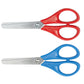 Forbici per découpage Q-Connect acciaio punta rotonda colori assortiti rosso e blu 13 cm - KF15295