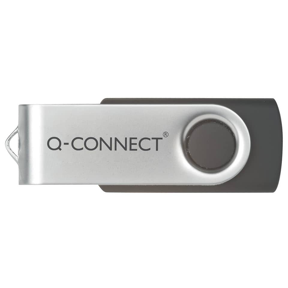 Chiavetta USB Q-Connect High Speed 2.0 nero 4 GB con cappuccio di protezione KF41511