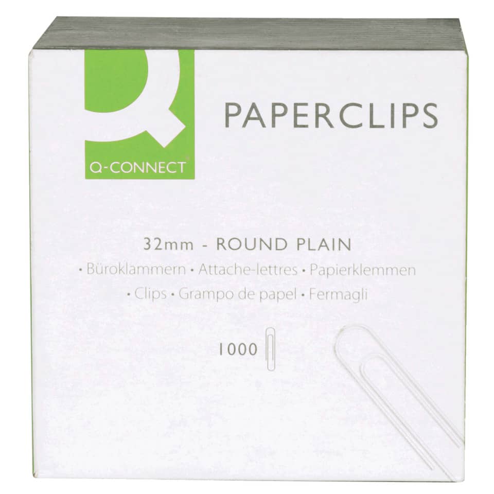 Fermagli Q-Connect filo di acciaio nichelato 32 mm conf. da 100 - KF01312