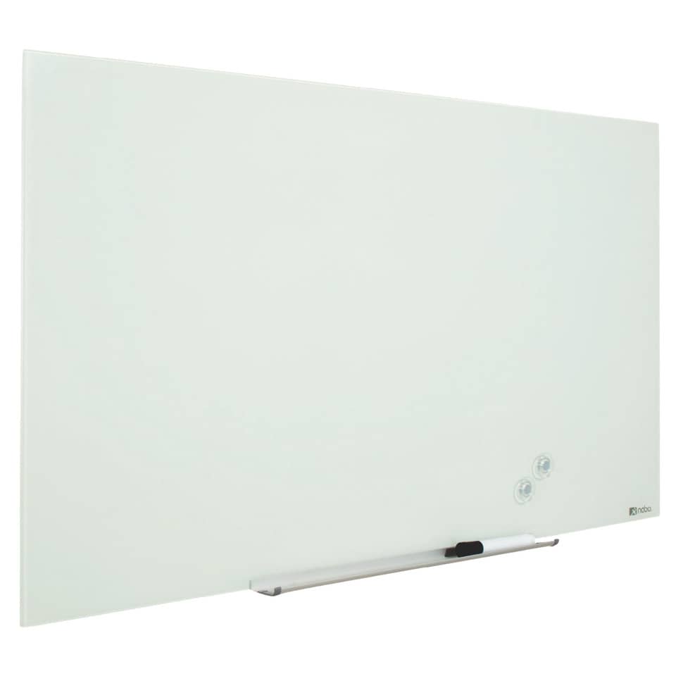 Lavagna bianca magnetica in vetro Nobo Diamond cancellabile 126,4x71,1 cm 1905177