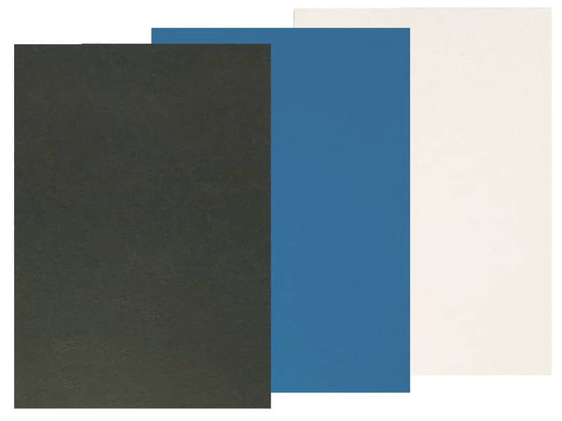 Copertina per rilegatura Q-Connect A4 250 g/m² blu goffrato Conf. 100 pezzi - KF00500