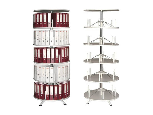 Archiviatore girevole per registratori senza custodia RONDO' 5 ripiani grigio 4805