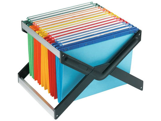 Supporto per cartelle sospese LUXOR 33 cm forma a X assortiti 41x32x27 cm 10 cartelle - LUXOR 1 MX 10 P1