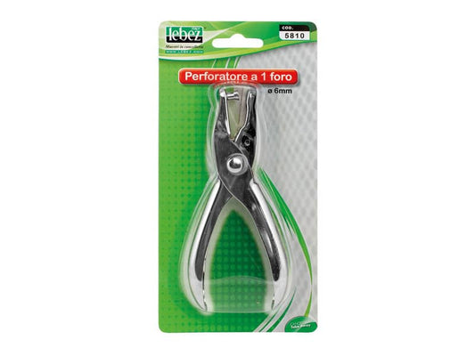 Perforatore Lebez 1 foro da 6 mm argento 5810