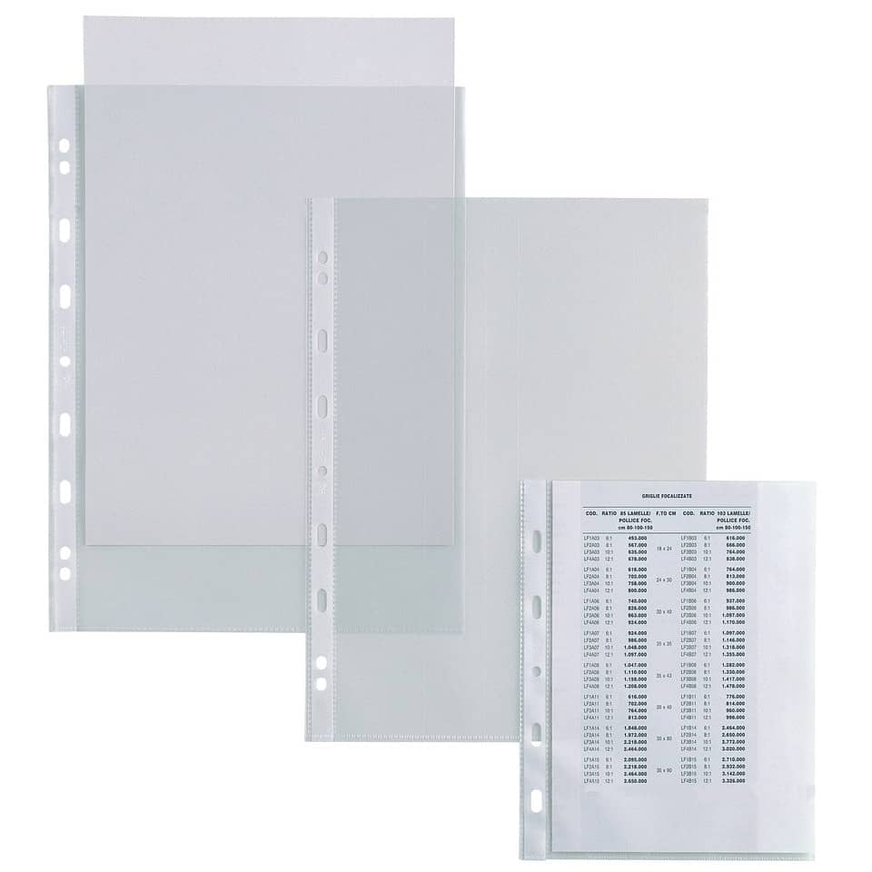 Buste in PP buccia Sei Rota Atla 100 - medio spessore trasparente  22x30 cm - conf. 50 pezzi - 662212