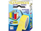 Nastro adesivo in tela Tes 702 SYROM formato 19 mm x 2,7 m - materiale tela plastificata giallo - 7566