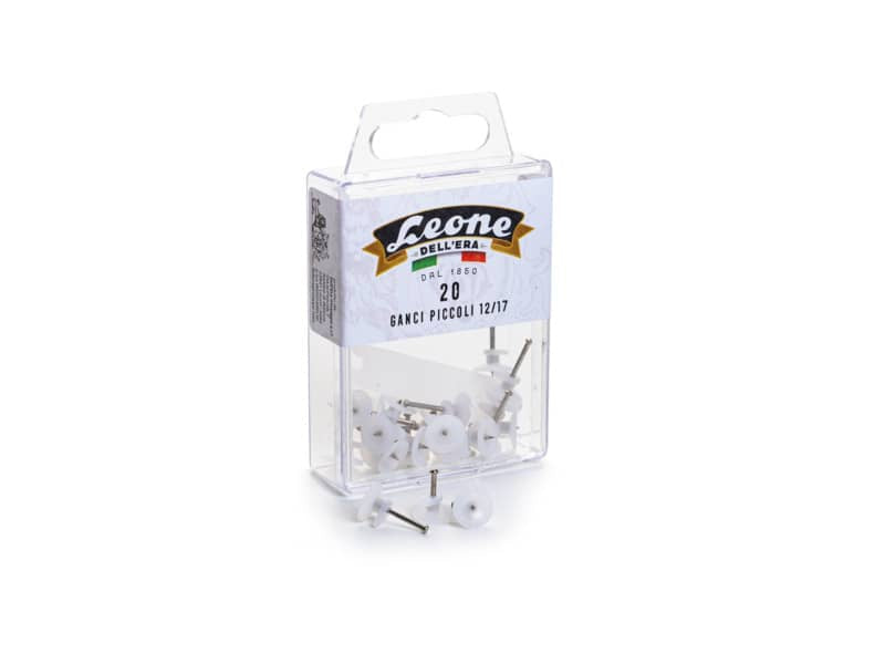 Ganci Blitz Leone con spilli a punta molata 12/16 mm bianco scatola da 20 pz. - APGB