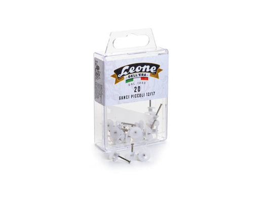 Ganci Blitz Leone con spilli a punta molata 12/16 mm bianco scatola da 20 pz. - APGB