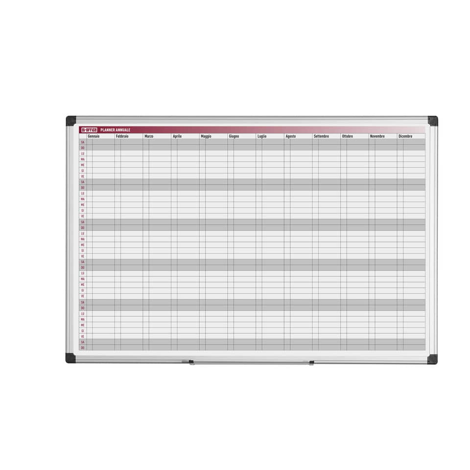 Planning Bi-office annuale magnetico 90x60 cm bianco GA03268170