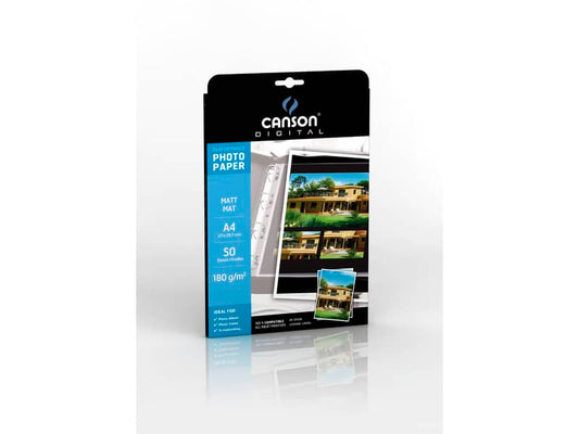 Carta fotografica inkjet CANSON PERFORMANCE A4 opaca 180 g/m² Conf. 50 pezzi - C200004319