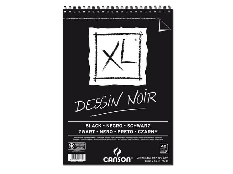 Album spiralato CANSON XL Black nero 150 g/m² 40 fogli A4 C400039086