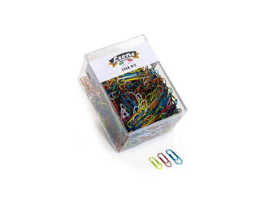 Fermagli Leone Gran Mix in filo colorato metallizzato misure assortite scatola da 500 g FX500GMIX