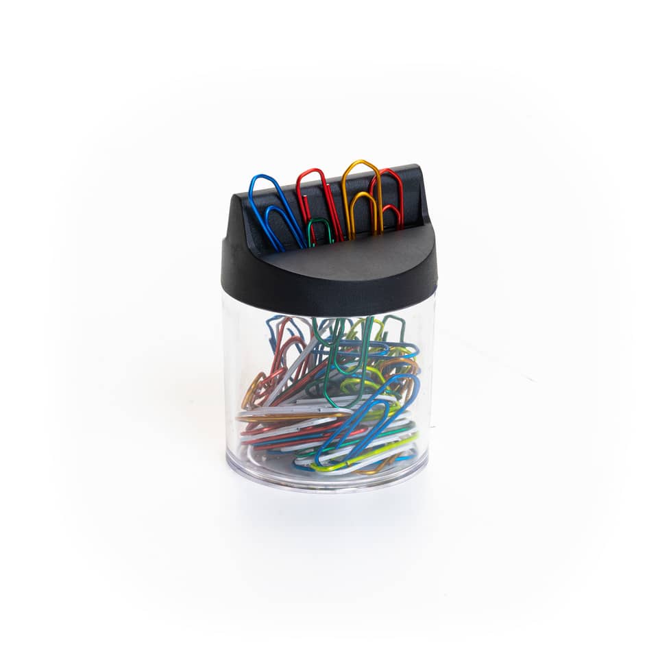 Fermagli Leone Dell'Era in filo colorato metallizzato N. 4 Assortiti barattolo calamitato da 60 pz. - FXM4