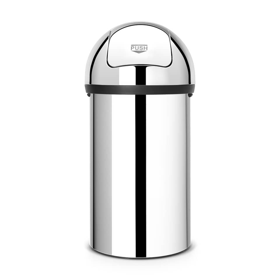 Pattumiera Brabantia Push Bin 60L 40x40x81 cm Inox Lucido 402623