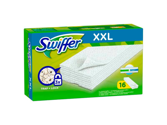 Kit di ricarica panni cattura polvere XXL  Swiffer verde conf.da 16 panni - PG015