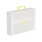 Valigetta portadocumenti DISPACO a una chiusura polionda cannettato bianco trasparente 27x38 cm dorso 8 cm - EURO8T