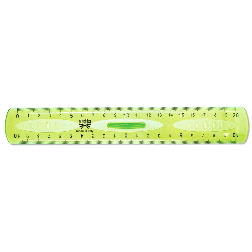 Doppio decimetro ARDA Linea Elastika plastica verde trasparente 20 cm EL20P