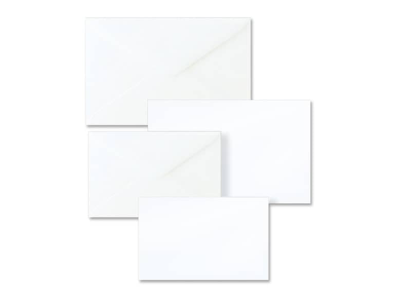 Biglietti con busta Ellebi - Sadoch Dalmazia "formato 4" 7,5x11 cm bianco Conf. 100 pezzi - 8304