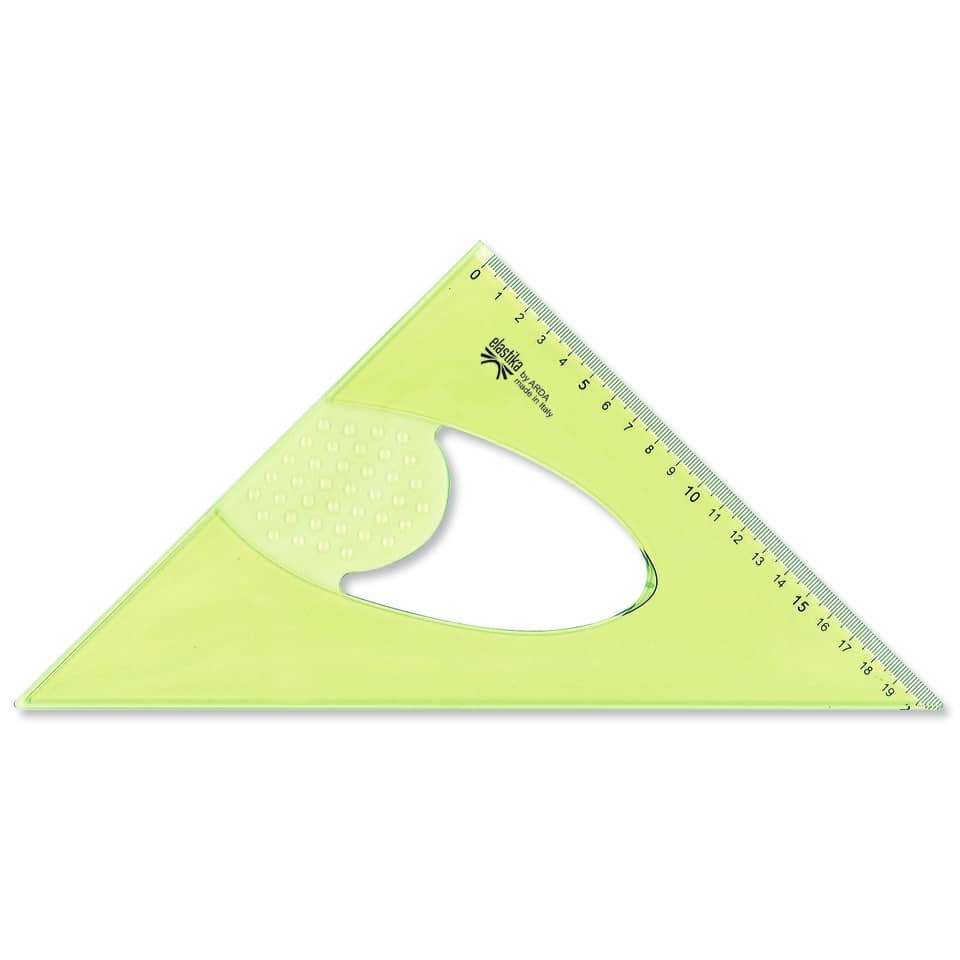 Squadra ARDA Linea Elastika plastica flessibile verde trasparente 45° cm 30 EL4530