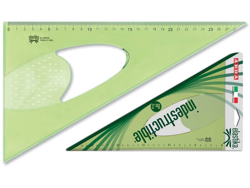 Squadra ARDA Linea Elastika plastica flessibile verde trasparente 60° cm 30 EL6030