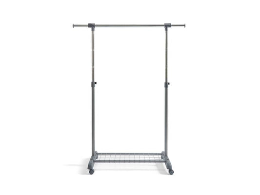 Appendiabiti Perfetto Piu Gastone una barra su ruote appendini laterali estraibili grigio cenere - 0511
