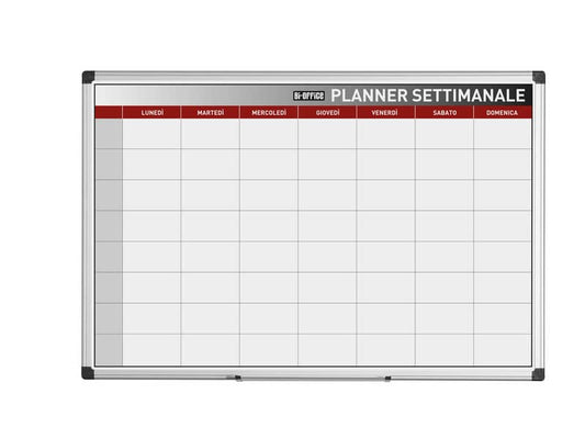 Planning Bi-office settimanale magnetico 90x60 cm bianco GA03266170