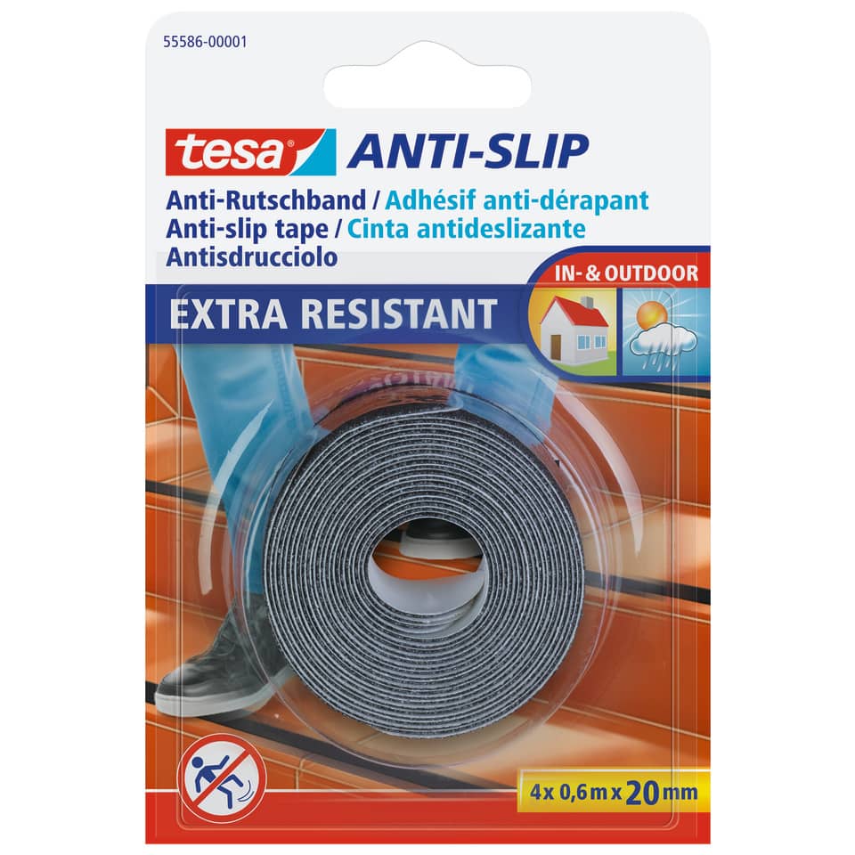 Nastro antisdrucciolo tesa Strisce Antiscivolo 10 mm x 60 cm nero conf. da 4 - 55586-00001-11