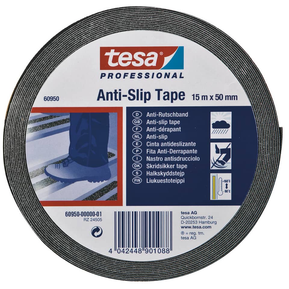 Nastri antisdrucciolo tesa Anti Slip Professional 50 mm x 15 m nero 60950-00001-00