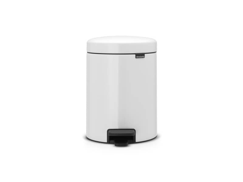 Pattumiera a pedale Brabantia Pedal Bin New Icon 20,5x26,5x29 cm bianco 5 litri 112065