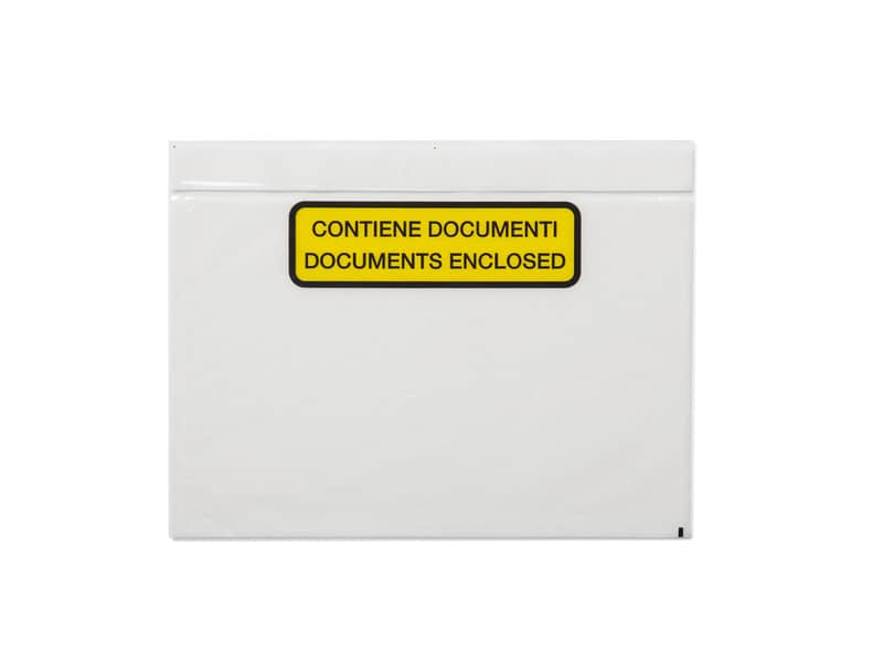 Buste autoadesive portadocumenti WePack f.to 24x18 cm trasparente stampate conf. da 100 buste - 240180100S