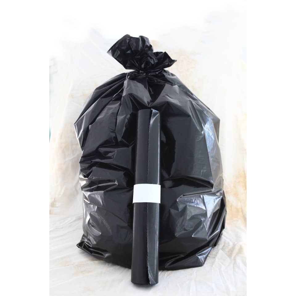 Sacchi immondizia in polietilene rigenerato capacità 130 l NERO rotolo da 10 pz. - 21130