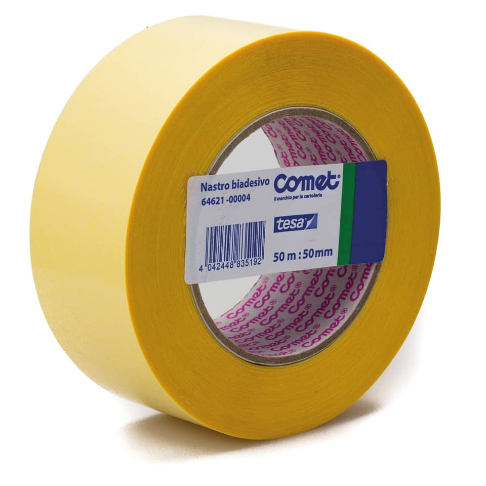 Nastro biadesivo Comet OPP trasparente 50 mm x 50 m - polipropilene senza 64621-00004-02