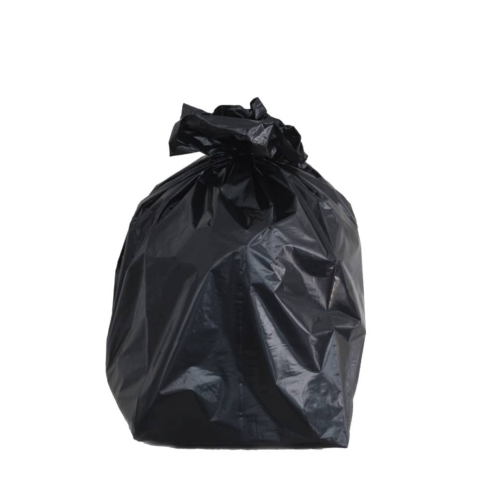 Sacchi immondizia in polietilene rigenerato capacità 97 l NERO cartone da 300 pz. - 20320