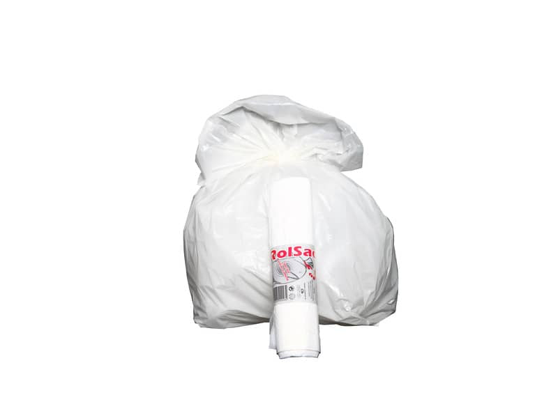 Sacchi immondizia Rolsac Quality in polietilene rigenerato BIANCO 20 L rotolo da 30 pz. - 10245