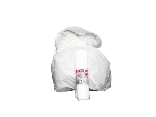 Sacchi immondizia Rolsac Quality in polietilene rigenerato BIANCO 20 L rotolo da 30 pz. - 10245