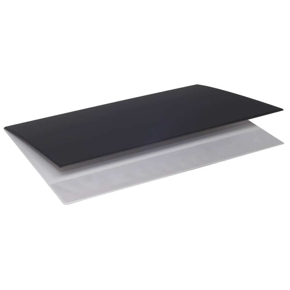 Sottomano Doppio Neon Orna f.to 49x34,5 cm in plastica morbida Soft-touch nero 0107NEO1000