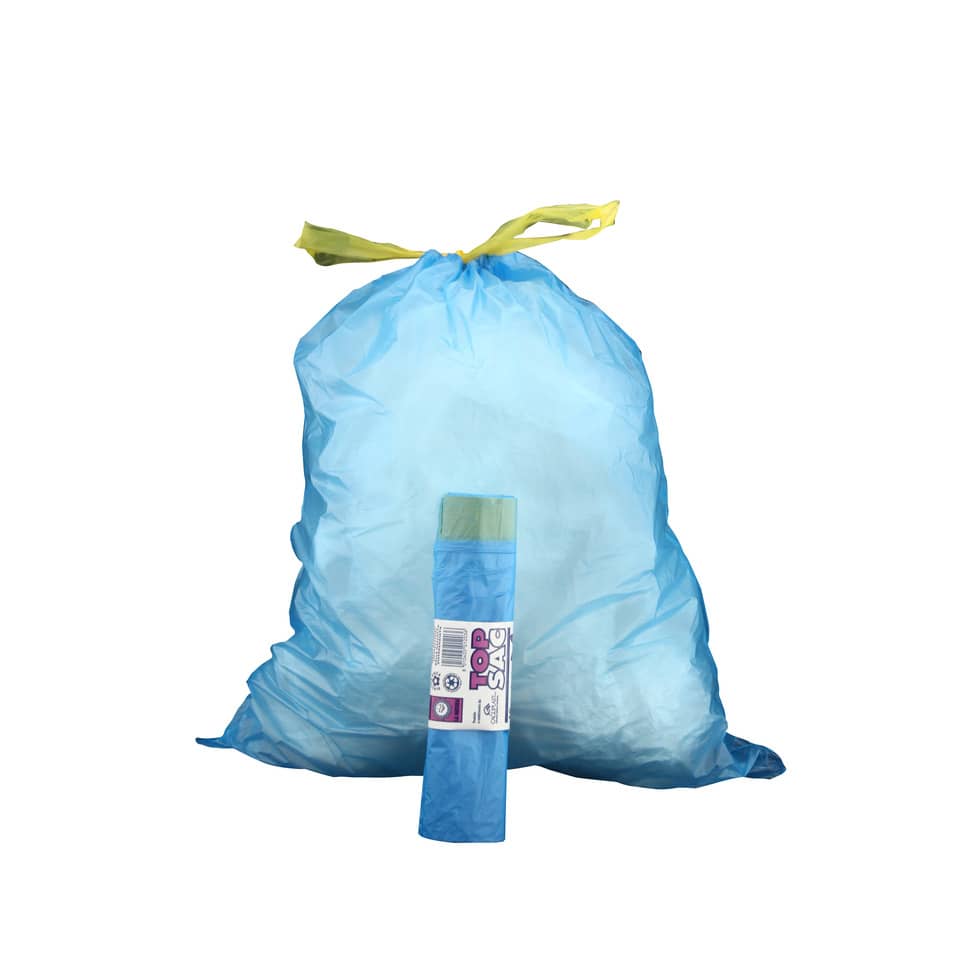 Sacchi immondizia Rolsac Quality in polietilene rigenerato capacità 27 l AZZURRO rotolo da 15 pz. - 10242