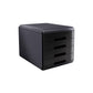 Cassettiera 4 cassetti ARDA Mydesk polistirolo e materiale infrangibile grigio/nero - 18P4PN