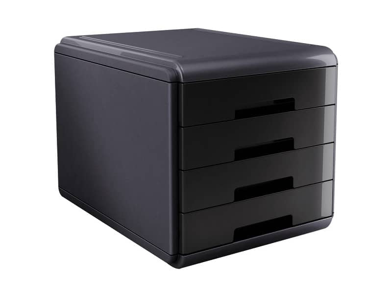 Cassettiera 4 cassetti ARDA Mydesk polistirolo e materiale infrangibile grigio/nero - 18P4PN