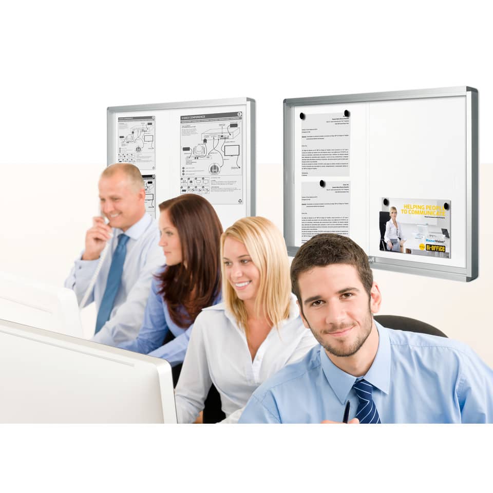 Bacheca magnetica Bi-Office Exhibit ad ante scorrevoli 15xA4 VT640209160
