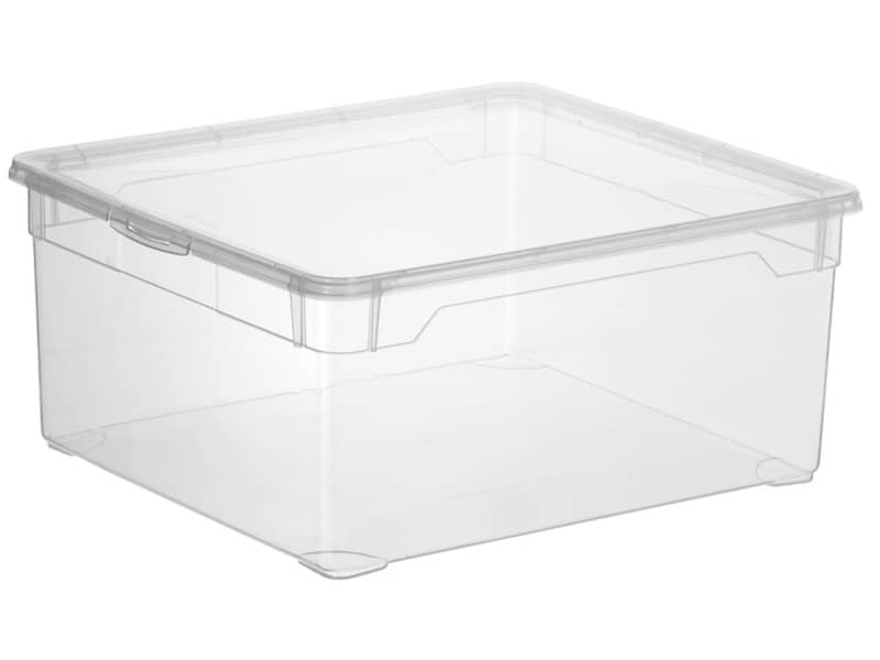 Contenitore Rotho Clear Box in PPL impilabile trasparente - 18 L 40x33,5x17 cm - F707805