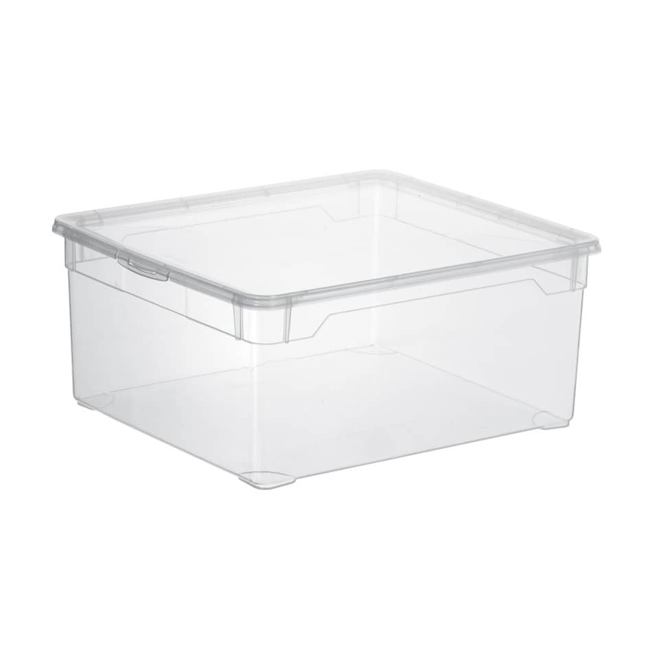 Contenitore Rotho Clear Box in PPL impilabile trasparente - 18 L 40x33,5x17 cm - F707805