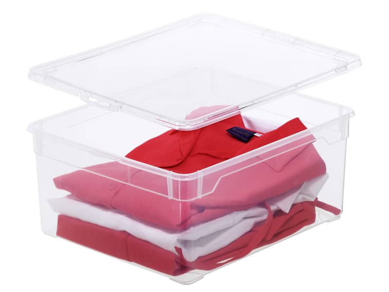 Contenitore Rotho Clear Box in PPL impilabile trasparente - 18 L 40x33,5x17 cm - F707805