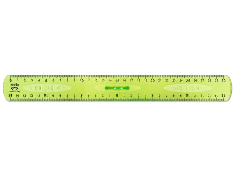 Triplo decimetro ARDA Linea Elastika plastica flessibile verde trasparente 30 cm - EL30P